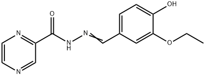 N'-(3-ethoxy-4-hydroxybenzylidene)-2-pyrazinecarbohydrazide Structural