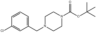 TERT-BUTYL 4-(3-CHLOROBENZYL)PIPERAZINE-1-CARBOXYLATE Structural