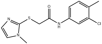 N-(3-CHLORO-4-METHYLPHENYL)-2-[(1-METHYL-1H-IMIDAZOL-2-YL)SULFANYL]ACETAMIDE