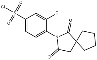 3-CHLORO-4-(1,3-DIOXO-2-AZASPIRO[4.4]NON-2-YL)BENZENESULFONYL CHLORIDE Structural