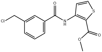 METHYL 3-([3-(CHLOROMETHYL)BENZOYL]AMINO)THIOPHENE-2-CARBOXYLATE Structural