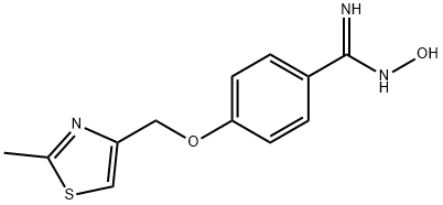 N'-HYDROXY-4-[(2-METHYL-1,3-THIAZOL-4-YL)METHOXY]BENZENECARBOXIMIDAMIDE Structural