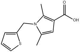 2,5-DIMETHYL-1-(2-THIENYLMETHYL)-1H-PYRROLE-3-CARBOXYLIC ACID Structural