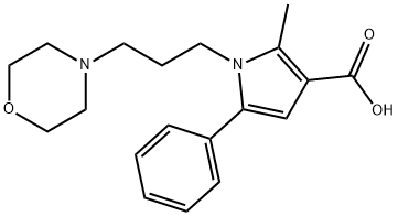 2-METHYL-1-(3-MORPHOLINOPROPYL)-5-PHENYL-1H-PYRROLE-3-CARBOXYLIC ACID Structural