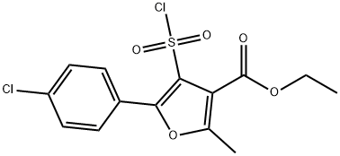 ETHYL 5-(4-CHLOROPHENYL)-4-(CHLOROSULFONYL)-2-METHYL-3-FUROATE Structural