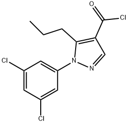 1-(3,5-DICHLOROPHENYL)-5-PROPYL-1H-PYRAZOLE-4-CARBONYL CHLORIDE Structural