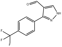 3-[4-(TRIFLUOROMETHYL)PHENYL]-1H-PYRAZOLE-4-CARBALDEHYDE Structural