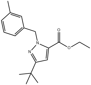 ETHYL 3-(TERT-BUTYL)-1-(3-METHYLBENZYL)-1H-PYRAZOLE-5-CARBOXYLATE Structural