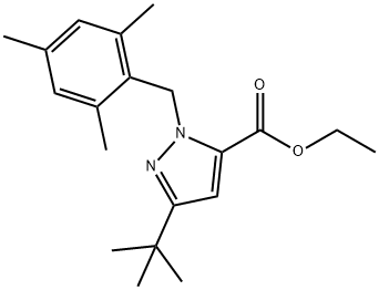 ETHYL 3-TERT-BUTYL-1-(2,4,6-TRIMETHYLBENZYL)-1H-PYRAZOLE-5-CARBOXYLATE Structural