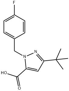 3-(TERT-BUTYL)-1-(4-FLUOROBENZYL)-1H-PYRAZOLE-5-CARBOXYLIC ACID Structural