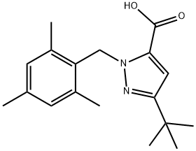 3-(TERT-BUTYL)-1-(MESITYLMETHYL)-1H-PYRAZOLE-5-CARBOXYLIC ACID