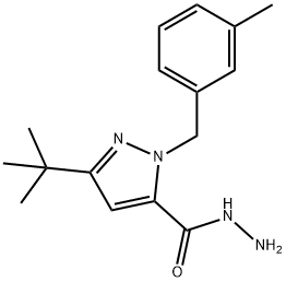 3-(TERT-BUTYL)-1-(3-METHYLBENZYL)-1H-PYRAZOLE-5-CARBOHYDRAZIDE Structural