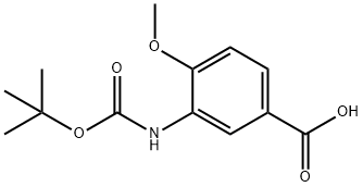 Benzoic acid, 3-[[(1,1-dimethylethoxy)carbonyl]amino]-4-methoxy- (9CI) Structural