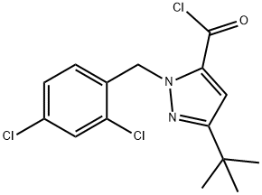 3-(TERT-BUTYL)-1-(2,4-DICHLOROBENZYL)-1H-PYRAZOLE-5-CARBONYL CHLORIDE Structural