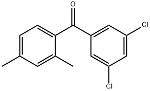 (3,5-DICHLOROPHENYL)(2,4-DIMETHYLPHENYL)METHANONE Structural