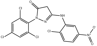 1-(2',4',6'-Trichlorophenyl)-3-(2'-chloro-5'-nitroanilino)-5-pyrazolone Structural