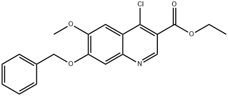 4-Chloro-6-methoxy-7-(phenylmethoxy)-3-quinolinecarboxylic acid ethyl ester