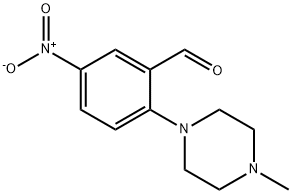 2-(4-methylpiperazino)-5-nitrobenzenecarbaldehyde Structural