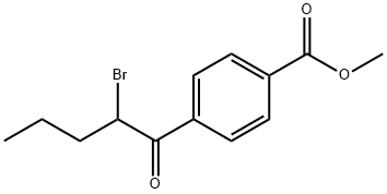 4-(2-BROMO-PENTANOYL)-BENZOIC ACIDMETHYL ESTER Structural