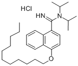 N,N-Diisopropyl-4-(undecyloxy)-1-naphthamidine monohydrochloride Structural