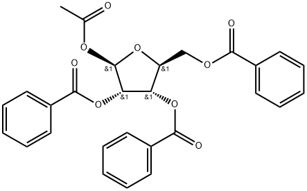 1-ACETYL-2,3,5-TRI-O-BENZOYL-BETA-L-RIBOFURANOSE,1-O-ACETYL-2,3,5-TRI-O-BENZOYL-BETA-L-RIBOFURANOSE