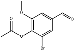 2-BROMO-4-FORMYL-6-METHOXYPHENYL ACETATE Structural