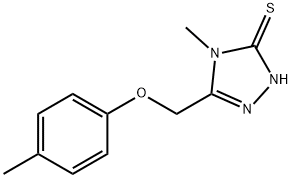 4-METHYL-5-[(4-METHYLPHENOXY)METHYL]-4H-1,2,4-TRIAZOLE-3-THIOL Structural