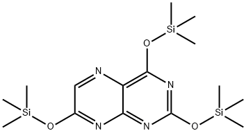 Pteridine, 2,4,7-tris(trimethylsiloxy)- Structural