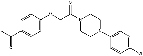 Piperazine, 1-((4-acetylphenoxy)acetyl)-4-(4-chlorophenyl)- Structural