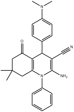 2-amino-4-[4-(dimethylamino)phenyl]-7,7-dimethyl-5-oxo-1-phenyl-1,4,5,6,7,8-hexahydro-3-quinolinecarbonitrile