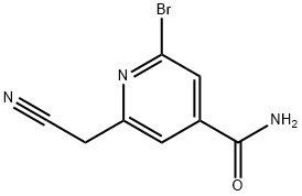 2-Bromo-6-(cyanomethyl)-4-pyridinecarboxamide