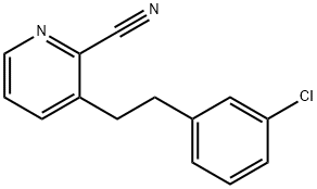 3-[2-(3-Chlorophenyl)ethyl]-2-pyridinecarbonitrile Structural
