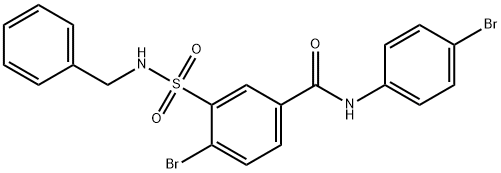 4-BroMo-N-(4-broMophenyl)-3-[[(phenylMethyl)aMino]sulfonyl]benzaMide Structural