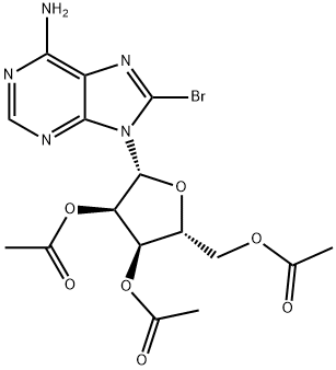 2',3',5'-TRI-O-ACETYL-8-BROMOADENOSINE Structural