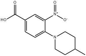 4-(4-METHYL-PIPERIDIN-1-YL)-3-NITRO-BENZOIC ACID Structural