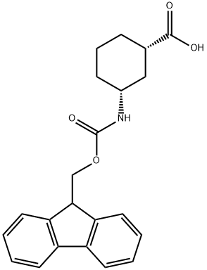 FMOC-(+/-)-CIS-3-AMINOCYCLOHEXANE-1-CARBOXYLIC ACID Structural