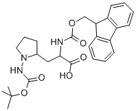 2-N-FMOC-AMINO-3-(2-N-BOC-AMINO-PYRROLIDINYL)PROPIONIC ACID Structural