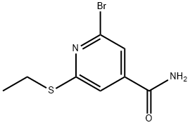 2-Bromo-6-(ethylthio)-4-pyridinecarboxamide