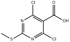 4,6-DICHLORO-2-(METHYLTHIO)PYRIMIDINE-5-CARBOXYLIC ACID Structural