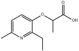 Propanoic acid, 2-[(2-ethyl-6-methyl-3-pyridinyl)oxy]- (9CI) Structural