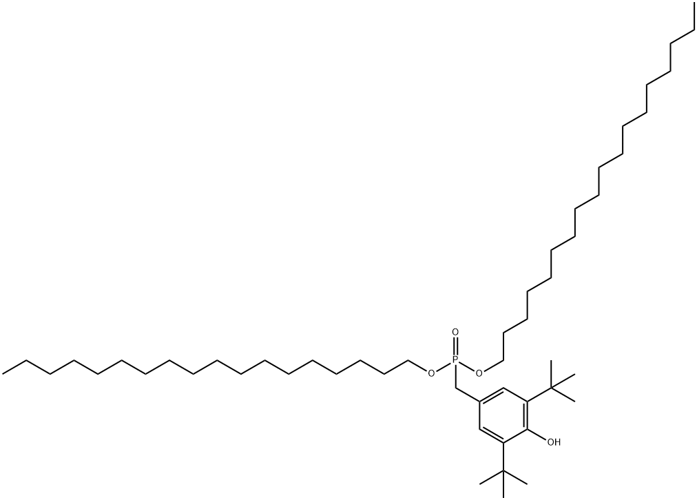 dioctadecyl [[3,5-bis(1,1-dimethylethyl)-4-hydroxyphenyl]methyl]phosphonate Structural