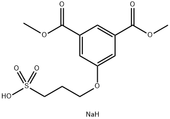 sodium dimethyl 5-(3-sulphonatopropoxy)phthalate Structural