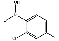 2-CHLORO-4-FLUOROPHENYLBORONIC ACID Structural