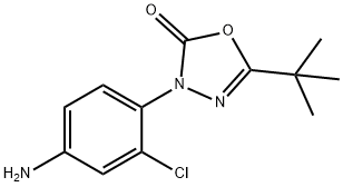 3-(4-amino-2-chlorophenyl)-5-(1,1-dimethylethyl-1,3,4-oxadiazol-2(3H)-one Structural