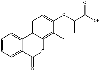 2-(4-METHYL-6-OXO-6H-BENZO[C]CHROMEN-3-YLOXY)-PROPIONIC ACID Structural