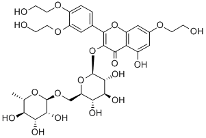 3-[[6-O-(6-deoxy-alpha-L-mannopyranosyl)-beta-D-glucopyranosyl]oxy]-2-(3,4-dihydroxyphenyl)-5,7-dihydroxy-4H-1-benzopyran-4-one, tris(2-hydroxyethyl) ether          