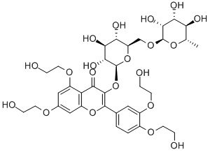 3-[[6-O-(6-deoxy-alpha-L-mannopyranosyl)-beta-D-glucopyranosyl]oxy]-2-(3,4-dihydroxyphenyl)-5,7-dihydroxy-4H-1-benzopyran-4-one, tetrakis(2-hydroxyethyl) ether      