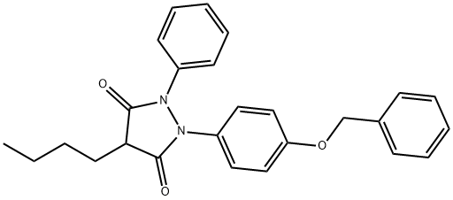 4-butyl-2-phenyl-1-[4-(phenylmethoxy)phenyl]pyrazolidine-3,5-dione Structural