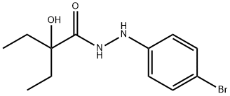 2-Ethyl-2-hydroxybutyric acid 2-(p-bromophenyl)hydrazide
