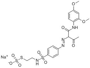 sodium S-[2-[[[4-[[1-[[(2,4-dimethoxyphenyl)amino]carbonyl]-2-oxopropyl]azo]phenyl]sulphonyl]amino]ethyl] thiosulphate